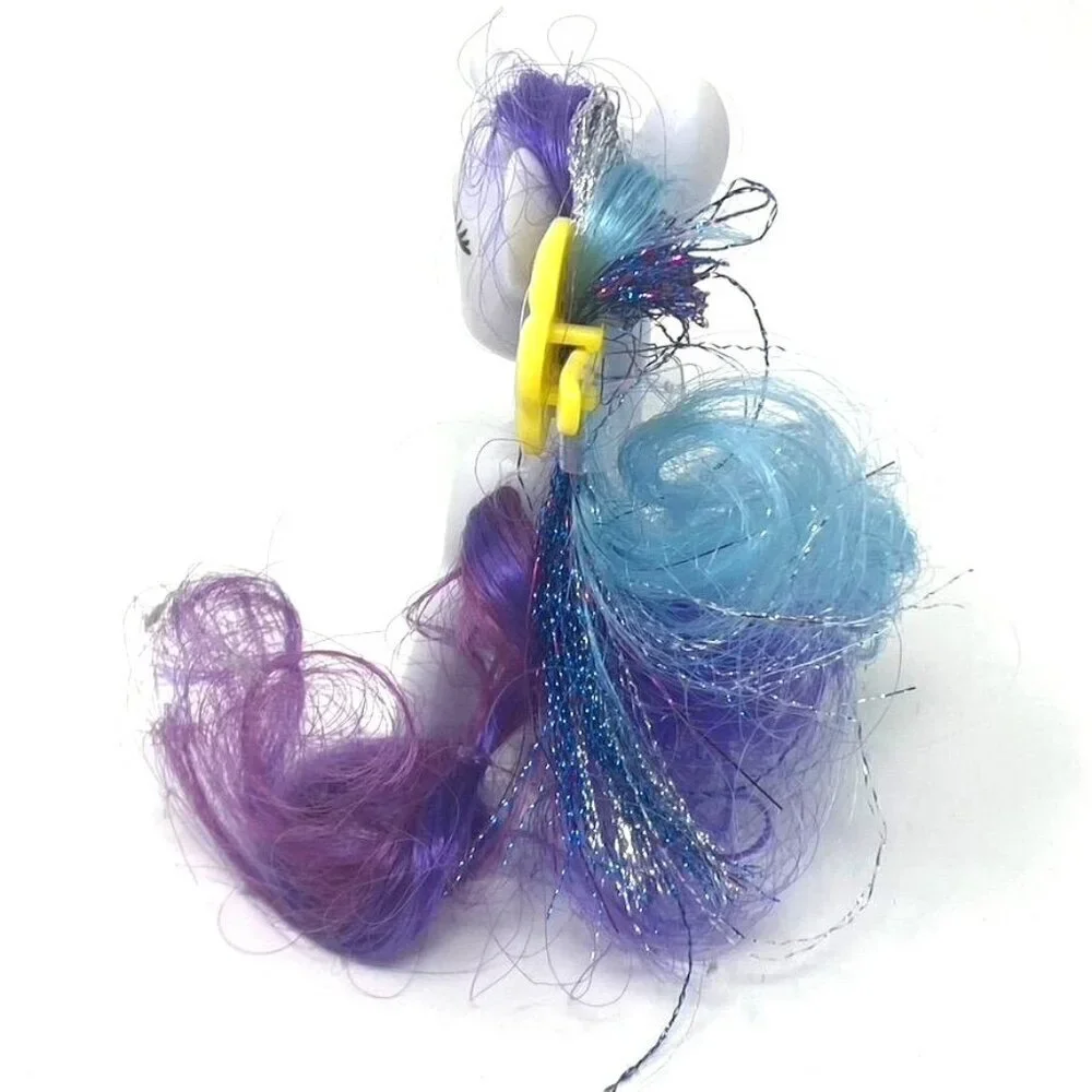 My Little Pony Rainbow Power Rarity Purple Blue Sparkly Hair Clip Collectible